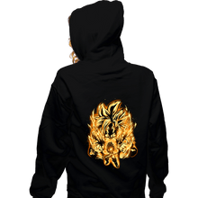 Load image into Gallery viewer, Shirts Zippered Hoodies, Unisex / Small / Black Golden SSj4