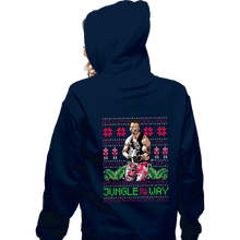 Load image into Gallery viewer, Shirts Zippered Hoodies, Unisex / Small / Navy Jingle All The Way Predator