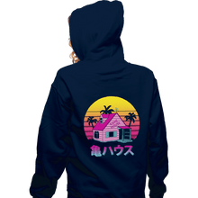 Load image into Gallery viewer, Shirts Zippered Hoodies, Unisex / Small / Navy Retro Kame House