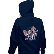 Load image into Gallery viewer, Shirts Zippered Hoodies, Unisex / Small / Navy Zombie Neighbors