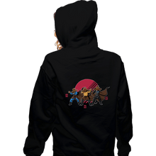 Load image into Gallery viewer, Shirts Zippered Hoodies, Unisex / Small / Black Three Straw Hats