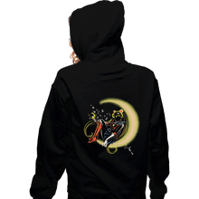 Load image into Gallery viewer, Shirts Zippered Hoodies, Unisex / Small / Black Moon Power