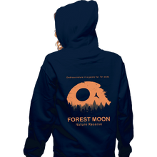 Load image into Gallery viewer, Secret_Shirts Zippered Hoodies, Unisex / Small / Navy Forest Moon Nature Reserve