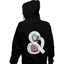 Load image into Gallery viewer, Shirts Zippered Hoodies, Unisex / Small / Black Coffee and Donuts