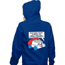 Load image into Gallery viewer, Daily_Deal_Shirts Zippered Hoodies, Unisex / Small / Royal Blue Ring Ring