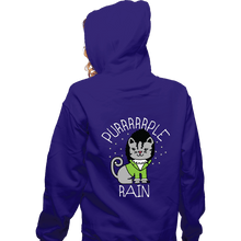 Load image into Gallery viewer, Daily_Deal_Shirts Zippered Hoodies, Unisex / Small / Violet Purrrrrple Rain