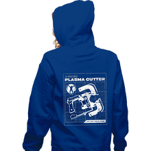Load image into Gallery viewer, Daily_Deal_Shirts Zippered Hoodies, Unisex / Small / Royal Blue Plasma Cutter