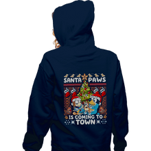 Load image into Gallery viewer, Daily_Deal_Shirts Zippered Hoodies, Unisex / Small / Navy Santa Paws Bluey Sweater