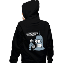 Load image into Gallery viewer, Secret_Shirts Zippered Hoodies, Unisex / Small / Black Robot On The Phone
