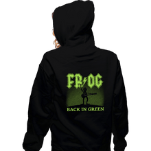 Load image into Gallery viewer, Daily_Deal_Shirts Zippered Hoodies, Unisex / Small / Black Back In Green