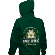 Load image into Gallery viewer, Secret_Shirts Zippered Hoodies, Unisex / Small / Irish Green Nature Neighbor Camp