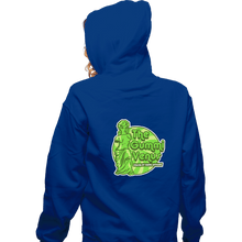 Load image into Gallery viewer, Shirts Zippered Hoodies, Unisex / Small / Royal Blue Gummi Venus