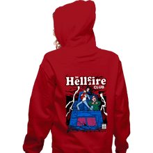 Load image into Gallery viewer, Daily_Deal_Shirts Zippered Hoodies, Unisex / Small / Red The Hellfire Club Comics