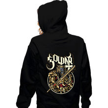 Load image into Gallery viewer, Shirts Zippered Hoodies, Unisex / Small / Black Alien In Gold