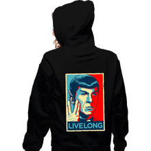 Load image into Gallery viewer, Daily_Deal_Shirts Zippered Hoodies, Unisex / Small / Black Live Long