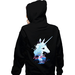 Daily_Deal_Shirts Zippered Hoodies, Unisex / Small / Black The Last Unicorn
