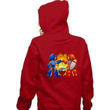 Load image into Gallery viewer, Shirts Zippered Hoodies, Unisex / Small / Red Ro Bro Fist