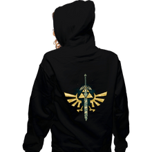 Load image into Gallery viewer, Daily_Deal_Shirts Zippered Hoodies, Unisex / Small / Black A Master Sword