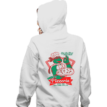 Load image into Gallery viewer, Secret_Shirts Zippered Hoodies, Unisex / Small / White Mikey's Pizzeria