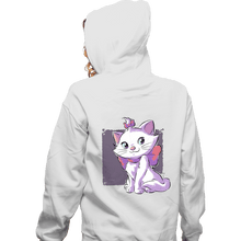 Load image into Gallery viewer, Daily_Deal_Shirts Zippered Hoodies, Unisex / Small / White Vain Cat
