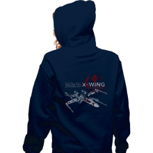 Load image into Gallery viewer, Shirts Zippered Hoodies, Unisex / Small / Navy T-65 X-Wing
