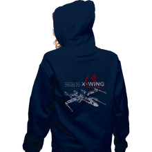 Load image into Gallery viewer, Shirts Zippered Hoodies, Unisex / Small / Navy T-65 X-Wing