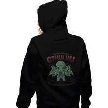 Load image into Gallery viewer, Shirts Zippered Hoodies, Unisex / Small / Black Summoning Cthulhu