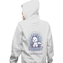 Load image into Gallery viewer, Shirts Zippered Hoodies, Unisex / Small / White I Know Nothing