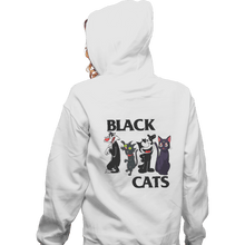 Load image into Gallery viewer, Shirts Pullover Hoodies, Unisex / Small / White Black Cats Flag