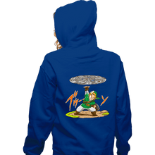Load image into Gallery viewer, Daily_Deal_Shirts Zippered Hoodies, Unisex / Small / Royal Blue Destructo Sword