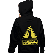 Load image into Gallery viewer, Shirts Zippered Hoodies, Unisex / Small / Black Caution - Don't Blink
