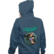 Load image into Gallery viewer, Daily_Deal_Shirts Zippered Hoodies, Unisex / Small / Indigo Blue Spider-Monkey