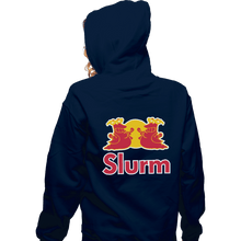 Load image into Gallery viewer, Shirts Pullover Hoodies, Unisex / Small / Navy Slurm Energy Drink