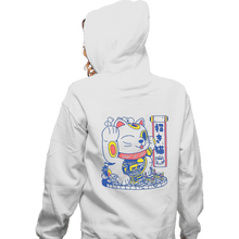 Load image into Gallery viewer, Shirts Zippered Hoodies, Unisex / Small / White Lucky Cat Coffee Shop