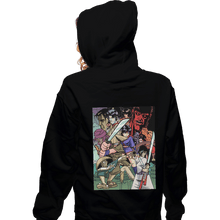 Load image into Gallery viewer, Shirts Zippered Hoodies, Unisex / Small / Black Ninja Scroll