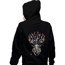 Load image into Gallery viewer, Shirts Zippered Hoodies, Unisex / Small / Black The Deer God Sumie