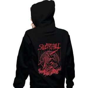 Shirts Zippered Hoodies, Unisex / Small / Black Silent Red Thing