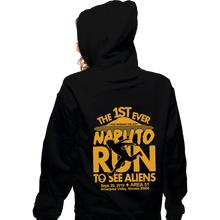Load image into Gallery viewer, Shirts Zippered Hoodies, Unisex / Small / Black Naruto Run For Aliens
