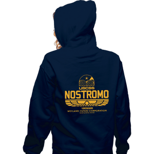 Daily_Deal_Shirts Zippered Hoodies, Unisex / Small / Navy USCSS  Nostromo