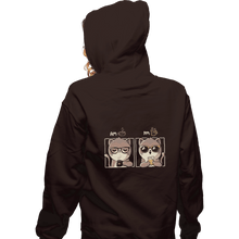 Load image into Gallery viewer, Shirts Pullover Hoodies, Unisex / Small / Dark Chocolate AM PM

