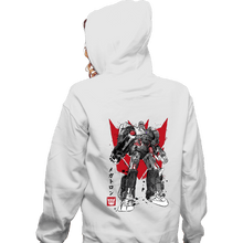 Load image into Gallery viewer, Daily_Deal_Shirts Zippered Hoodies, Unisex / Small / White Destruction Sumi-e