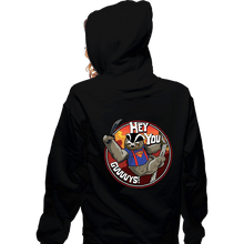 Load image into Gallery viewer, Daily_Deal_Shirts Zippered Hoodies, Unisex / Small / Black Hey You Guys