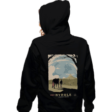 Load image into Gallery viewer, Shirts Zippered Hoodies, Unisex / Small / Black Epona Visit Hyrule
