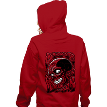 Load image into Gallery viewer, Daily_Deal_Shirts Zippered Hoodies, Unisex / Small / Red Dead By Dawn Skull