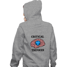 Load image into Gallery viewer, Secret_Shirts Zippered Hoodies, Unisex / Small / Sports Grey Critical Thinker