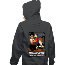 Load image into Gallery viewer, Daily_Deal_Shirts Zippered Hoodies, Unisex / Small / Dark Heather IT Support