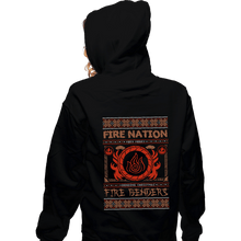 Load image into Gallery viewer, Shirts Zippered Hoodies, Unisex / Small / Black Fire Nation Ugly Sweater