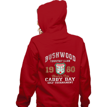 Load image into Gallery viewer, Secret_Shirts Zippered Hoodies, Unisex / Small / Red Bushwood Caddy
