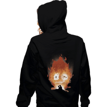 Load image into Gallery viewer, Shirts Zippered Hoodies, Unisex / Small / Black Midnight Calcifer