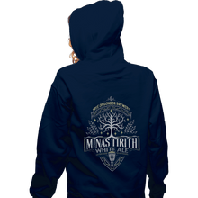 Load image into Gallery viewer, Shirts Zippered Hoodies, Unisex / Small / Navy Minas Tirith White Ale